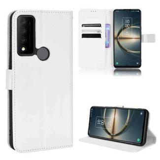 For TCL 30 XE 5G / 30 V 5G Diamond Texture Leather Phone Case(White)