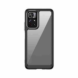For Xiaomi Redmi Note 11 5G Chinese Colorful Series Acrylic + TPU Phone Case(Black)