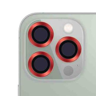 For iPhone 13 Pro / 13 Pro Max CD Texture Metal Lens Tempered Film (Red)