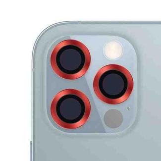 For iPhone 12 Pro CD Texture Metal Lens Tempered Film(Red)