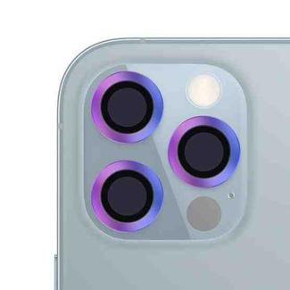 For iPhone 12 Pro CD Texture Metal Lens Tempered Film(Colorful)