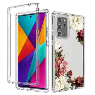 For Samsung Galaxy Note20 Ultra PC+TPU Transparent Painted Phone Case(Rose)