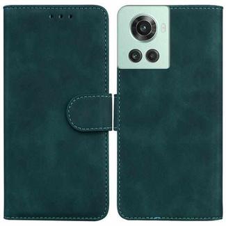 For OnePlus 10R / Ace Skin Feel Pure Color Flip Leather Phone Case(Green)