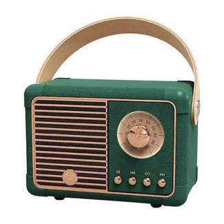 HM11 PLUS Portable HIFI Mini Retro Wireless Bluetooth Speaker(Dark Green)