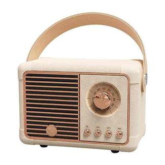 HM11 PLUS Portable HIFI Mini Retro Wireless Bluetooth Speaker(Light Yellow)