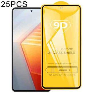 25 PCS 9D Full Glue Full Screen Tempered Glass Film For vivo iQOO 10