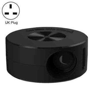 T200 1500LM 1920x1080P LED Mini Projector, UK Plug(Black)