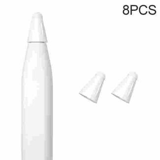 8 PCS / Set Fiber Texture Nib Protector For Apple Pencil(White)