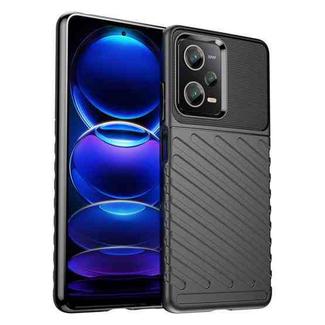 For Xiaomi Redmi Note 12 Pro 5G China Thunderbolt Shockproof TPU Protective Soft Phone Case(Black)