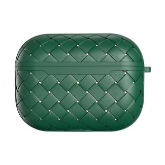 For AirPods Pro Weave Texture TPU Wireless Earphone Protective Case(Green)