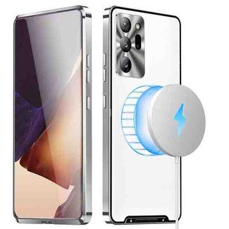 For Samsung Galaxy Note20 Ultra MagSafe Frosted Metal Phone Case(Silver)