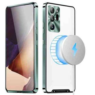For Samsung Galaxy Note20 Ultra MagSafe Frosted Metal Phone Case(Green)