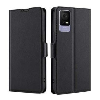 For TCL 405 / 406 / 408 Ultra-thin Voltage Side Buckle Horizontal Flip Leather Phone Case(Black)
