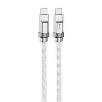 hoco U113 100W USB-C/Type-C to USB-C/Type-C Silicone Data Cable, Length: 1m(Silver)