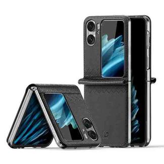 For OPPO Find N2 Flip DUX DUCIS Bril Series PU + TPU Phone Case(Black)