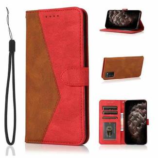For Samsung Galaxy A02s EU / M02s Dual-color Stitching Leather Phone Case(Brown Red)