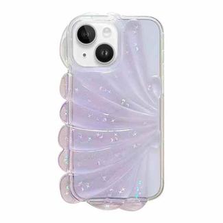 For iPhone 14 Plus Glitter Shell Texture Epoxy TPU Phone Case(Purple)