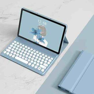For Lenovo Tab M10 Plus 10.6 3rd Gen 2022 YM-LX106 Round Key Detachable Bluetooth Tablet Keyboard Leather Case without Mouse(Blue)
