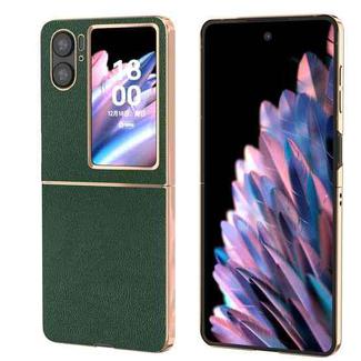 For OPPO Find N2 Flip Genuine Minol Nano Plating Phone Case(Green)