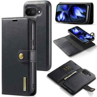 For Google Pixel 9a DG.MING Crazy Horse Texture Detachable Magnetic Leather Phone Case(Black)