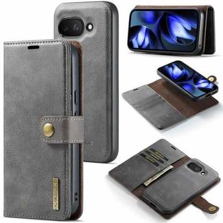 For Google Pixel 9a DG.MING Crazy Horse Texture Detachable Magnetic Leather Phone Case(Grey)