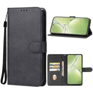 For OPPO K12x China Leather Phone Case(Black)