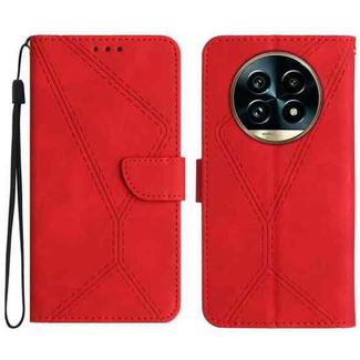 For Realme 13 Pro 5G / 13 Pro+ 5G Stitching Embossed Leather Phone Case(Red)