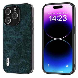 For iPhone 15 Pro Max ABEEL Dream Litchi Texture PU Phone Case(Blue)