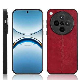For OPPO Find X8 Cow Pattern Sewing Back Cover Phone Case(Red)