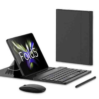 For Samsung Galaxy Z Fold5 GKK Gear Adjustment Bluetooth Keyboard + Pen + Mouse + Case Set(Black)