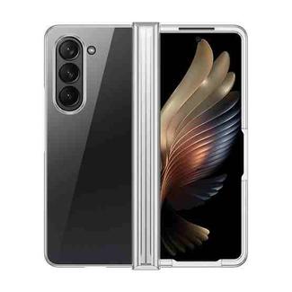 For Samsung Galaxy Z Fold5 Electroplated Three-piece Set Phone Case(Silver)