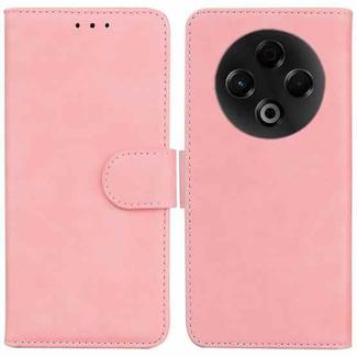 For Tecno Spark 30 4G Skin Feel Pure Color Flip Leather Phone Case(Pink)
