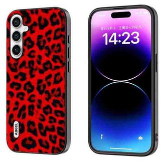 For Samsung Galaxy S23 FE 5G ABEEL Black Edge Leopard Phone Case(Red Leopard)