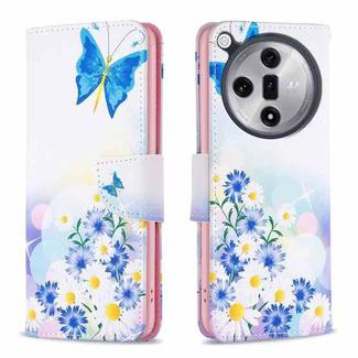 For OPPO Find X7 Ultra Colored Drawing Pattern Leather Phone Case(Butterfly Love)
