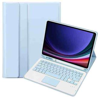 For Samsung Galaxy Tab S9 A710B-A Candy Color TPU Touch Bluetooth Keyboard Leather Tablet Case with Pen Holder(Ice Blue)