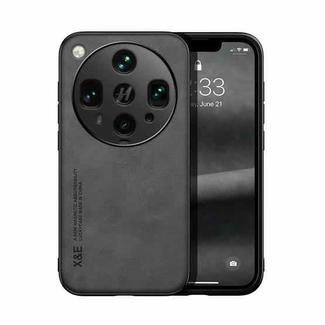 For OPPO Find X8 Ultra Skin Feel Magnetic Leather Back Phone Case(Dark Grey)