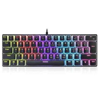 HXSJ L700 Wired RGB Mechanical Keyboard 61 Pudding Key Caps(Black)