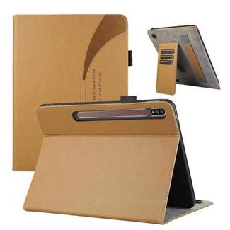 For Samsung Galaxy Tab S9 / S8 / S7 Litchi Texture Leather Sucker Tablet Case(Brown)