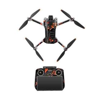 For DJI Mini 4 Pro / RC 2 Drone Body Remote Control Protective Sticker(Orange Light Weapon)