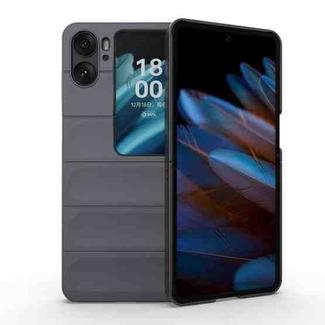 For OPPO Find N2 Flip Magic Shield Fold PC Shockproof Phone Case(Dark Grey)
