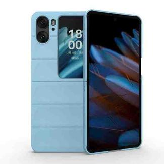 For OPPO Find N2 Flip Magic Shield Fold PC Shockproof Phone Case(Light Blue)
