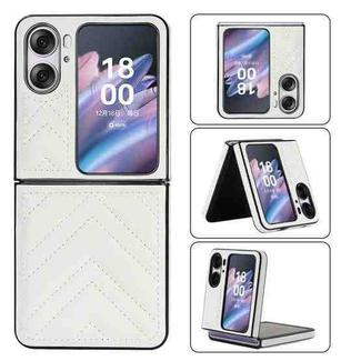 For OPPO Find N2 Flip V-shaped Folding Phone Case(White)