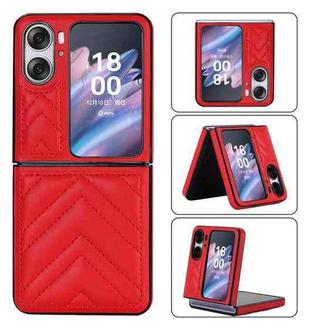 For OPPO Find N2 Flip V-shaped Folding Phone Case(Red)