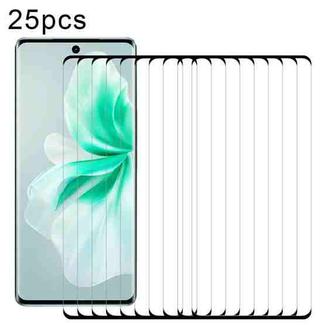 For vivo V30 / V30 Pro 25pcs 3D Curved Edge Full Screen Tempered Glass Film