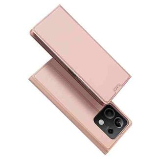 For Xiaomi Redmi Note 13 5G DUX DUCIS Skin Pro Series Flip Leather Phone Case(Rose Gold)