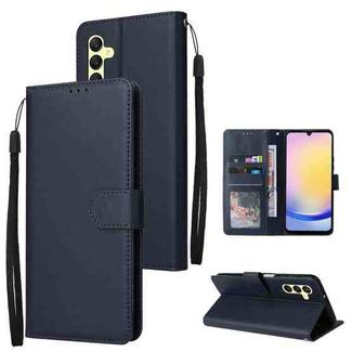 For Samsung Galaxy A25 5G 3-Card Slots Multifunctional Leather Phone Case(Dark Blue)