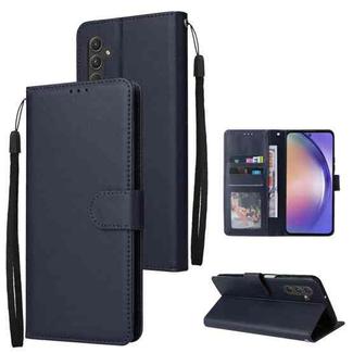 For Samsung Galaxy A55 5G 3-Card Slots Multifunctional Leather Phone Case(Dark Blue)