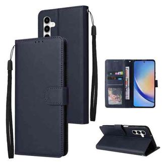 For Samsung Galaxy A35 5G 3-Card Slots Multifunctional Leather Phone Case(Dark Blue)