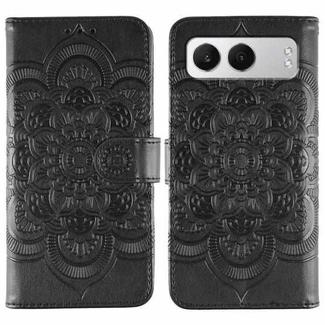 For OnePlus Nord 4 Sun Mandala Embossing Pattern Phone Leather Case(Black)