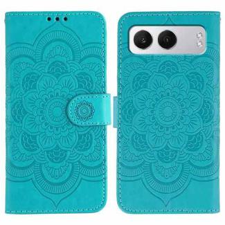 For OnePlus Nord 4 Sun Mandala Embossing Pattern Phone Leather Case(Blue)